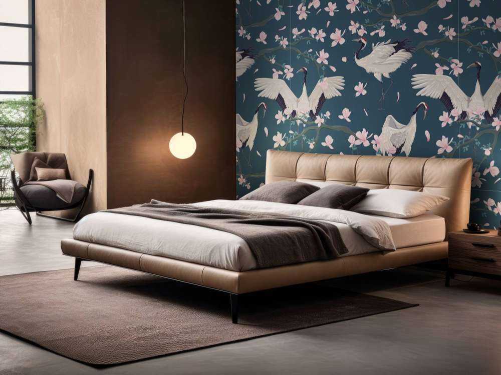 Cranes with magnolias