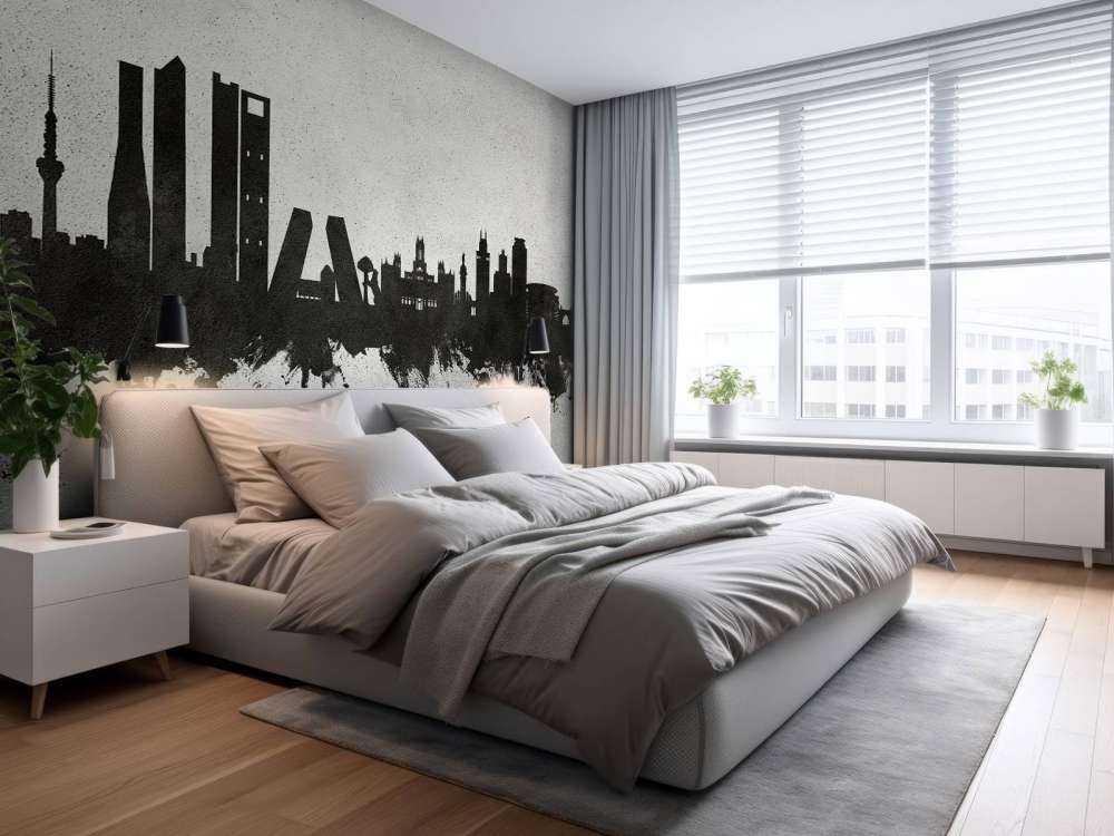 Watercolor skyline, Madrid