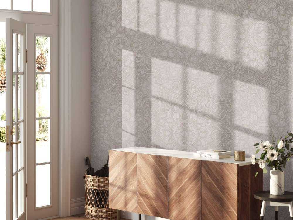 Boho Golden Mandala - beige