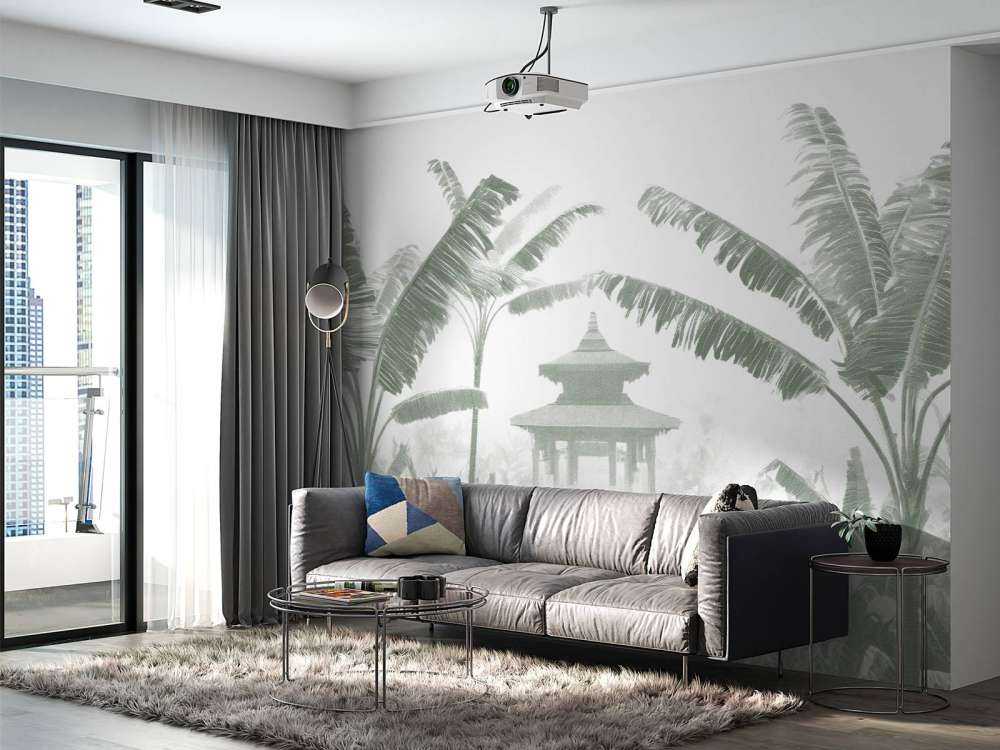 Misty Temple Garden, green