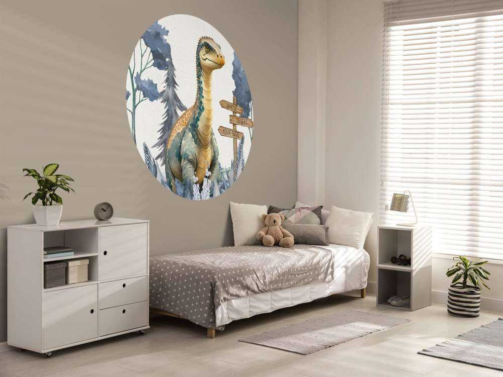 Baby brachiosaurus in the blue jungle