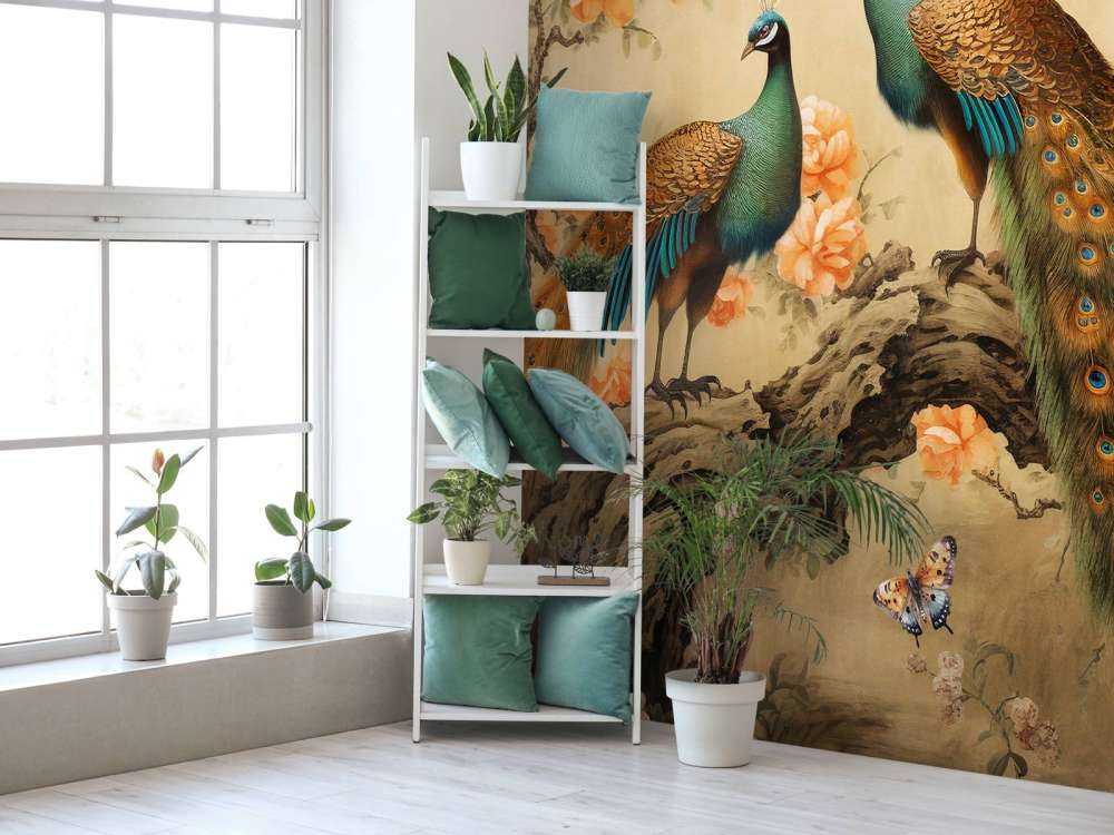 Peacock Dance in Blossom Glow