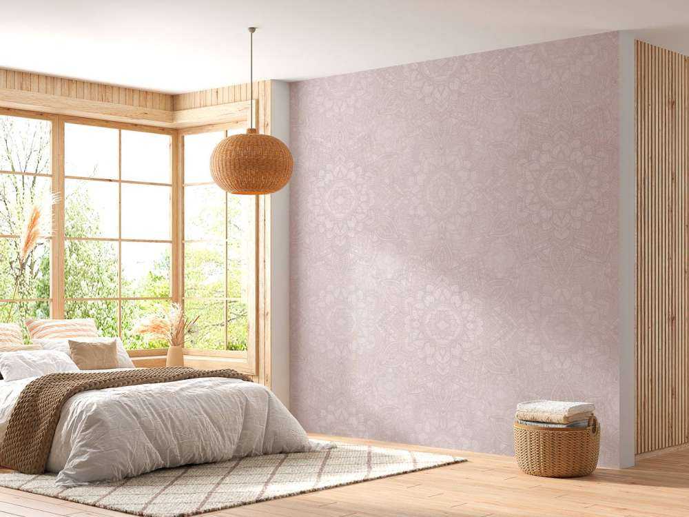 Boho Golden Mandala - blush pink