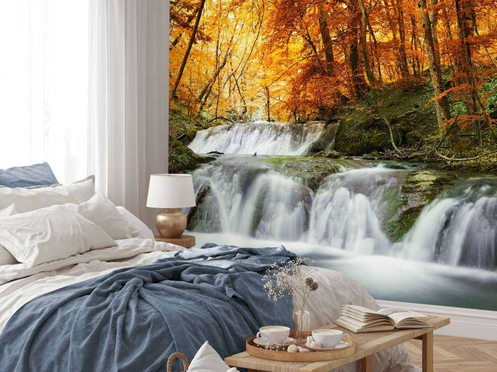 Waterfall in autumn