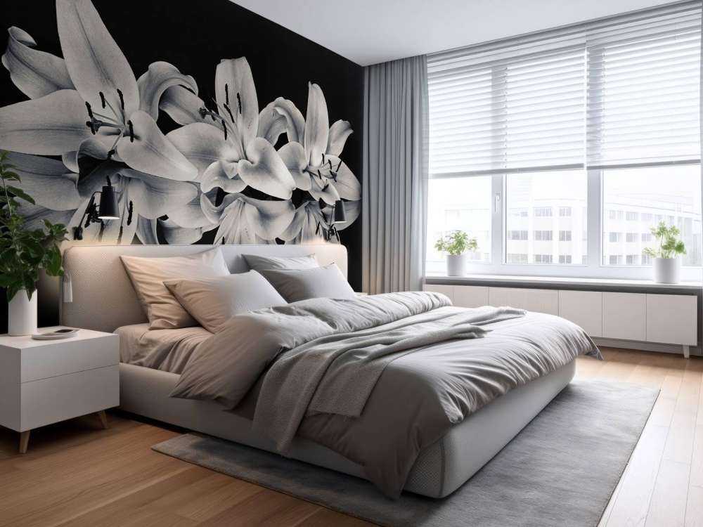 Flowers black and white