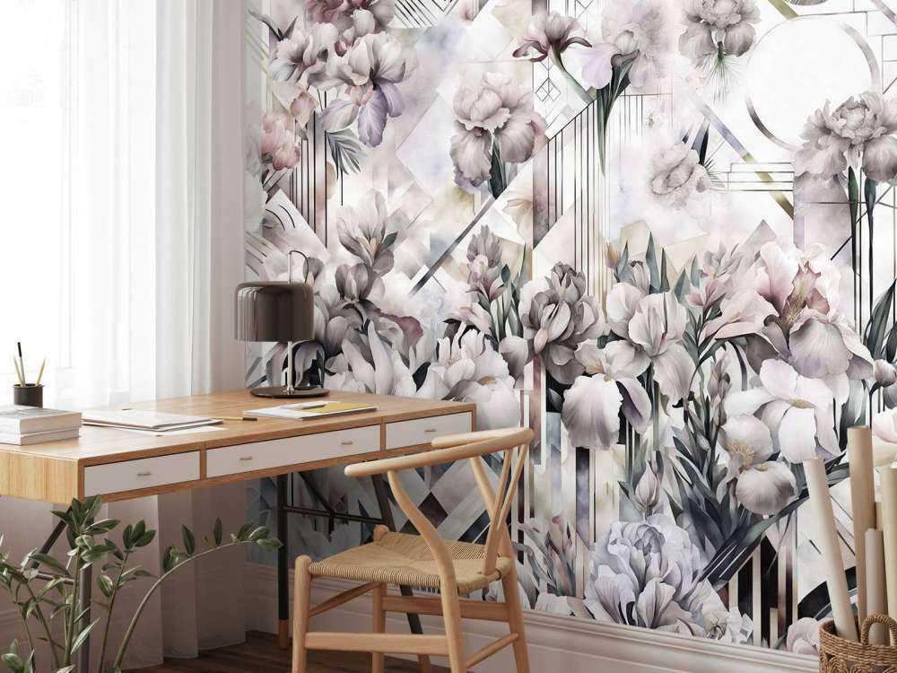 Huge Watercolor Irises Yellow