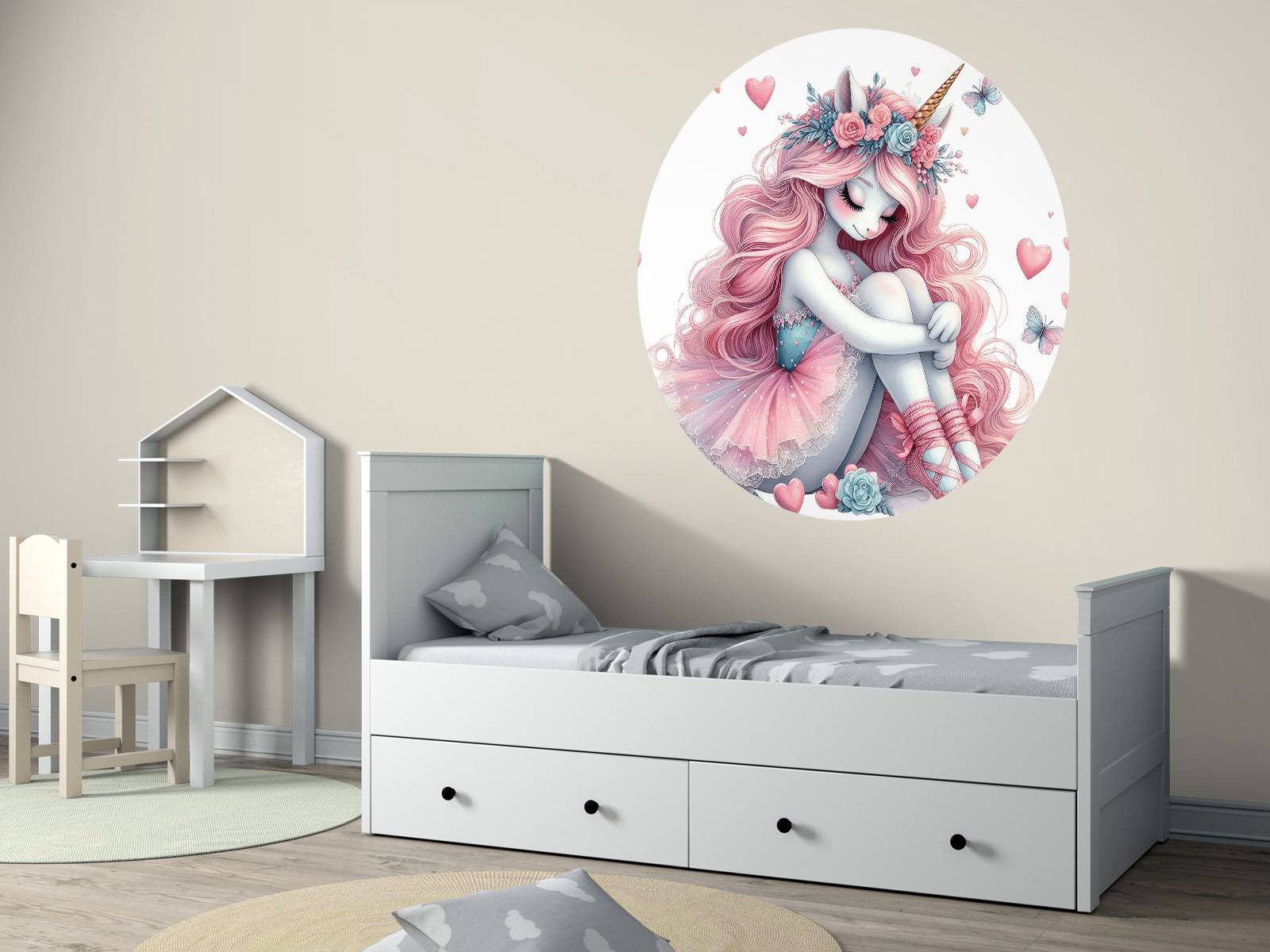Asian Girl Ballerina Wall Decals - 23-Piece Peel & Stick Stickers For Girls Bedroom (10 Sq Ft)