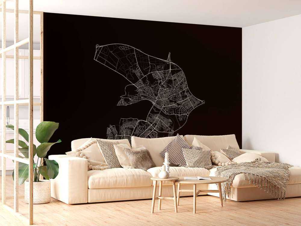 Map of Arnhem, black