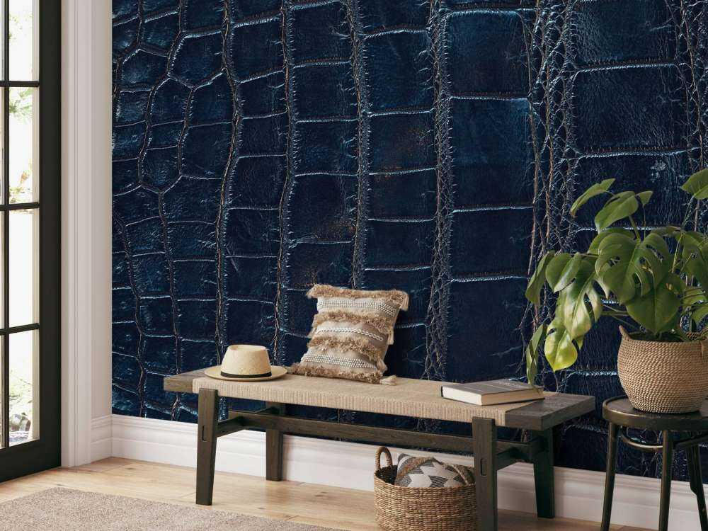 Shiny crocodile skin