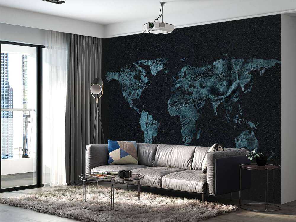 Blue world map