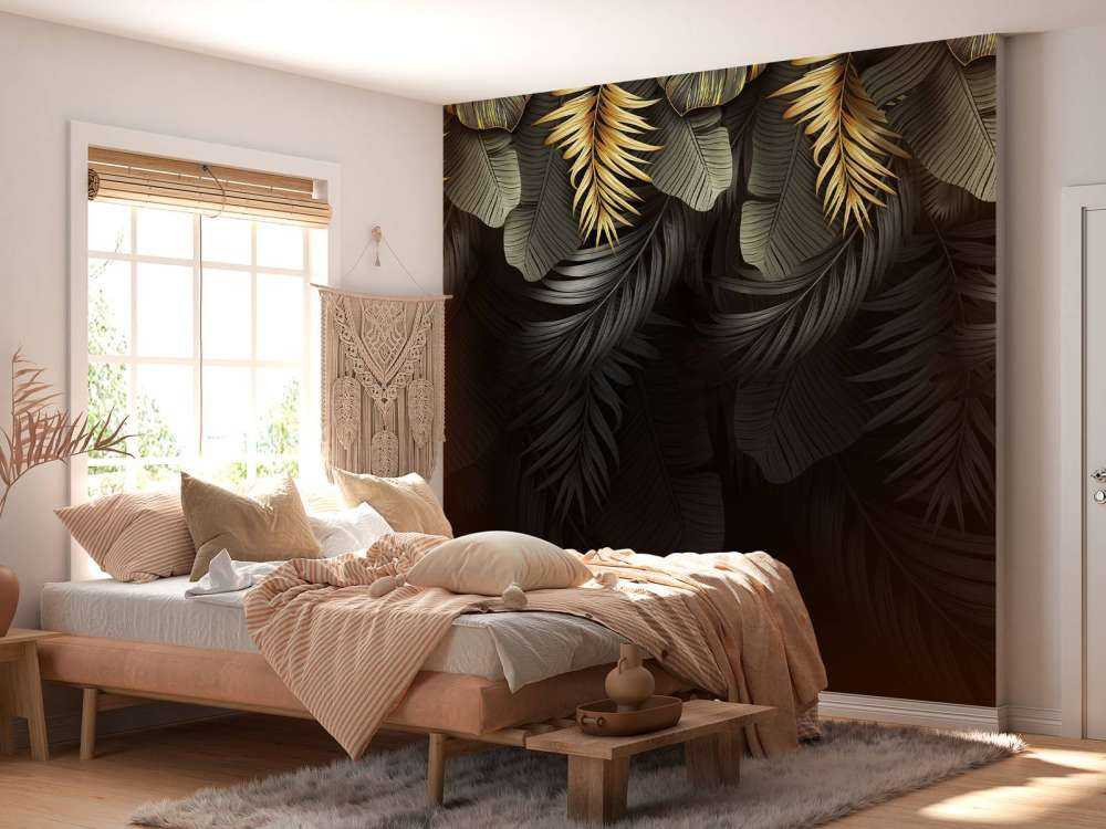 Leaves on dark background