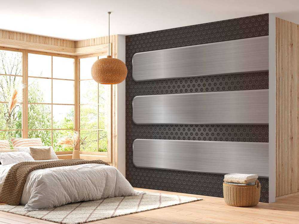 Metal background with plates