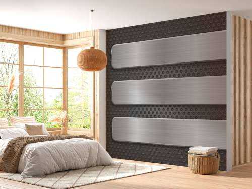 Metal background with plates