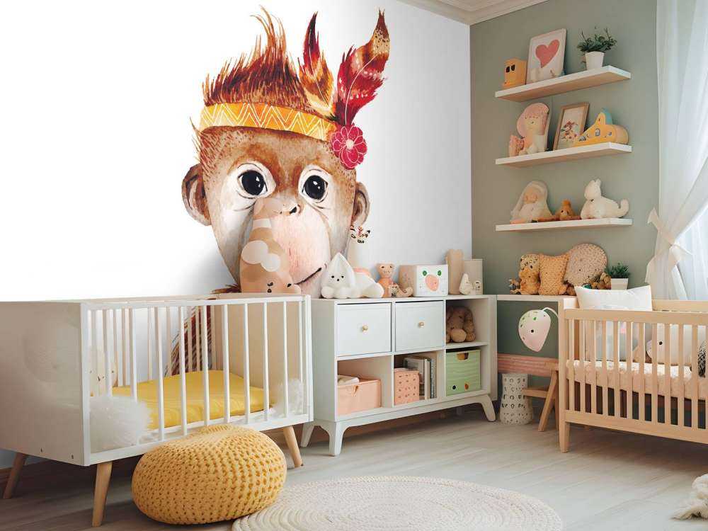 Monkey of watercolour