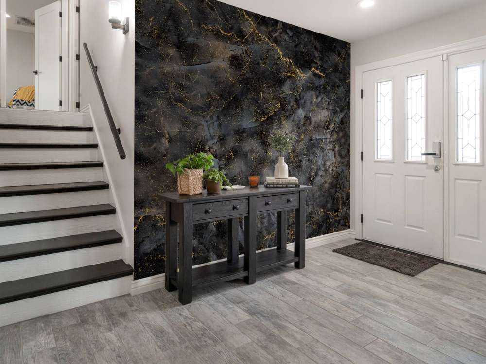 Golden marble structure