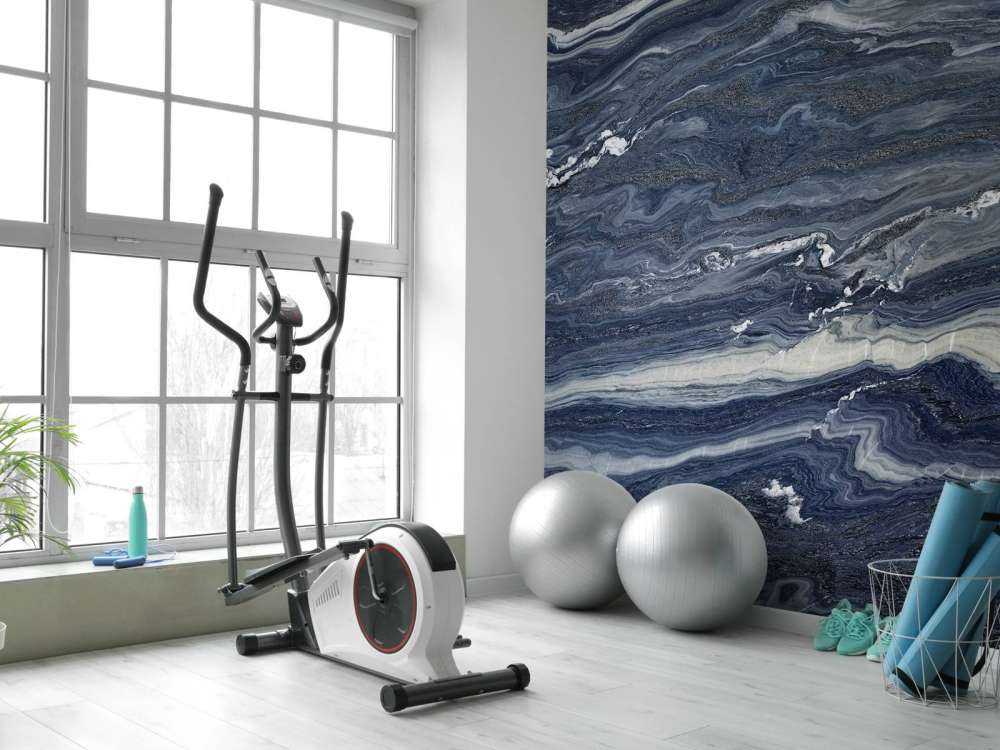 Blue and white marble