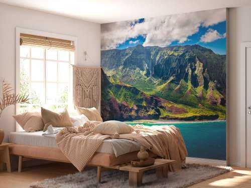 Mountains along the coast