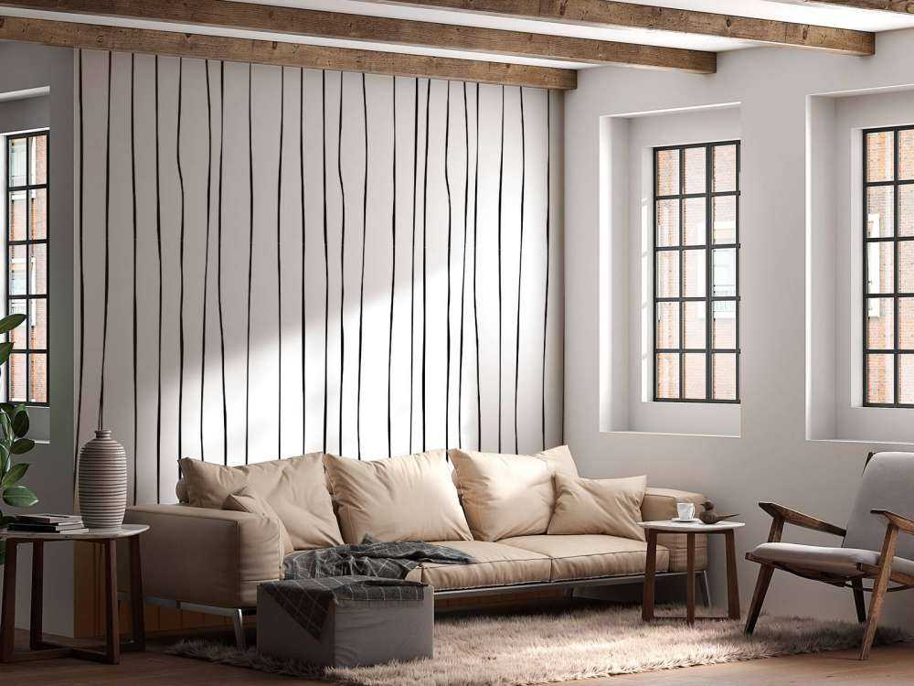 Abstract lines in black and white