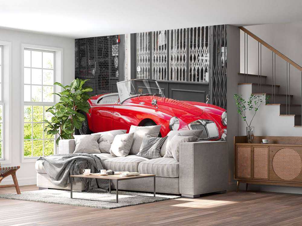 Red classic car