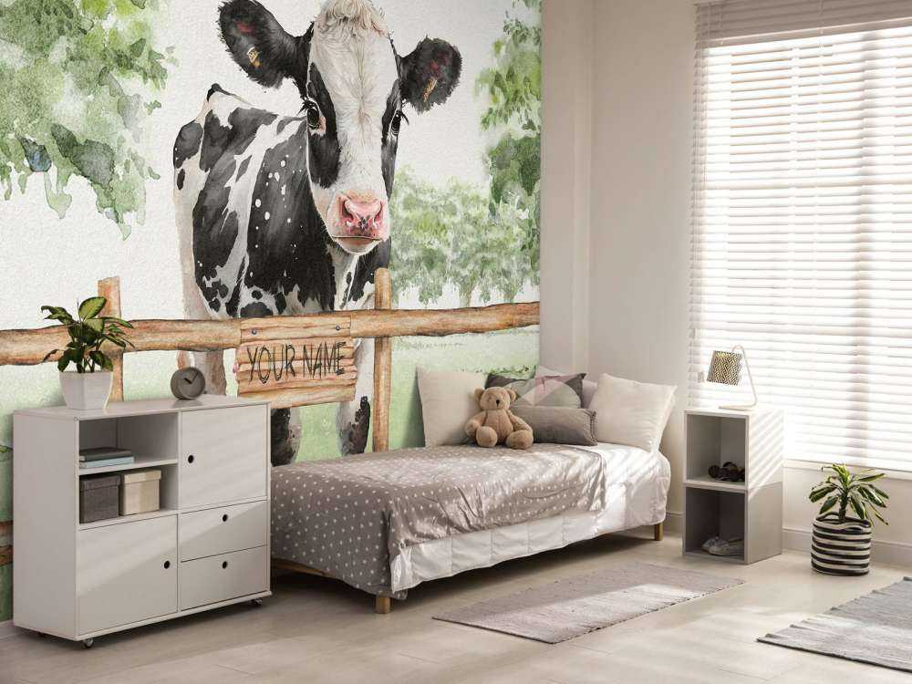 Young cow in a meadow