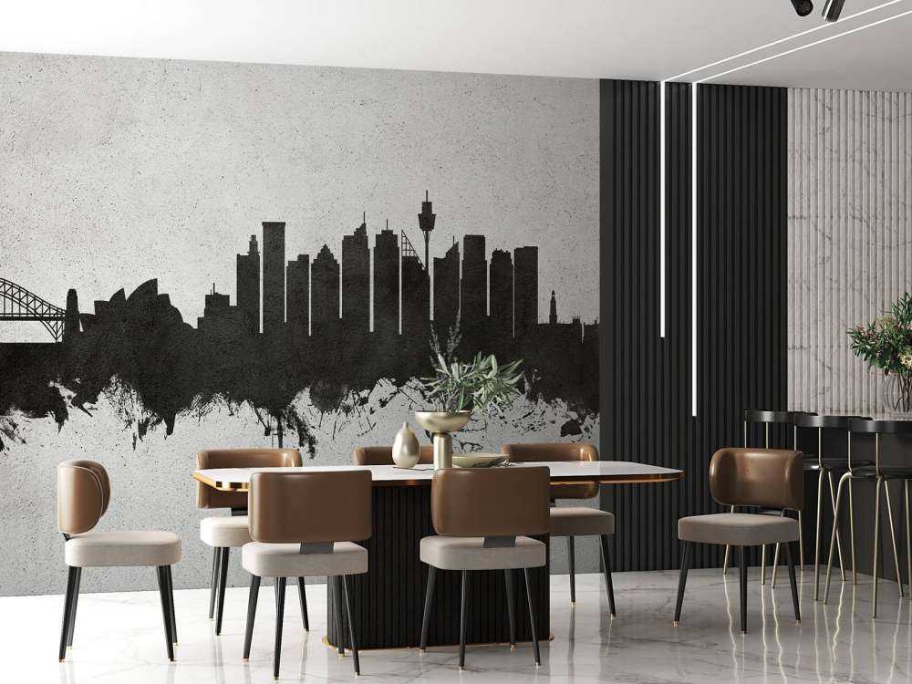 Watercolor skyline, Sydney