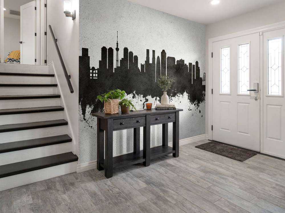 Watercolor skyline, Tokyo