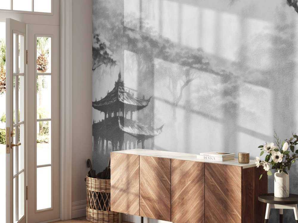 Misty Oriental Pavilion