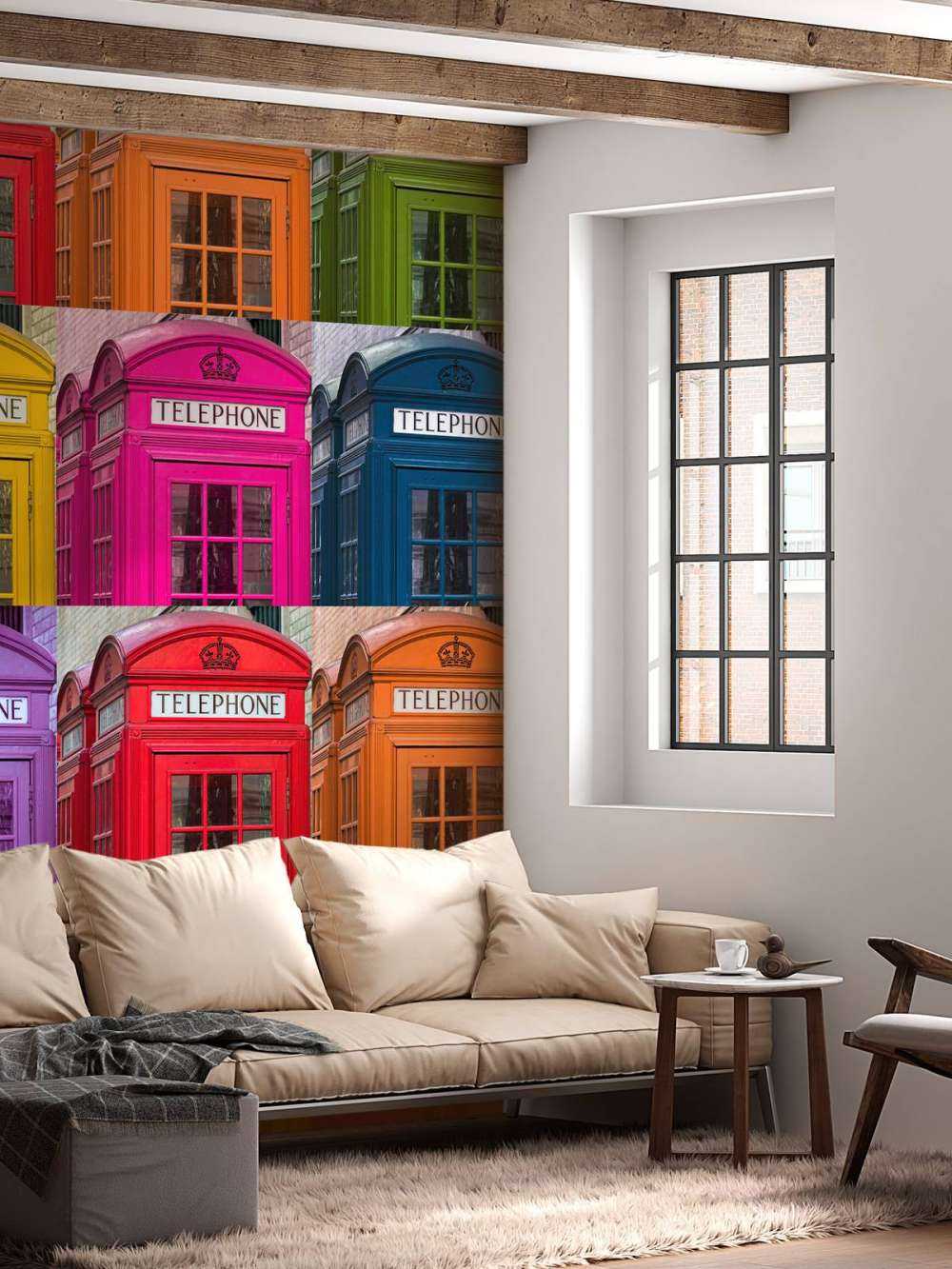 Multicolored Telephone Box