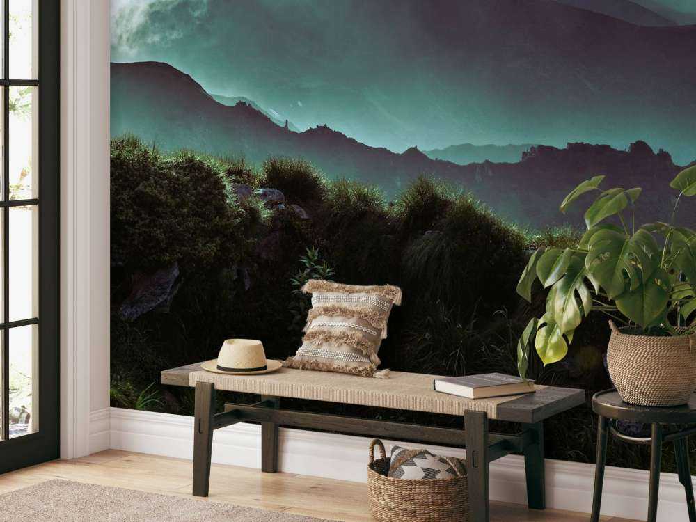 Jungle with mountains