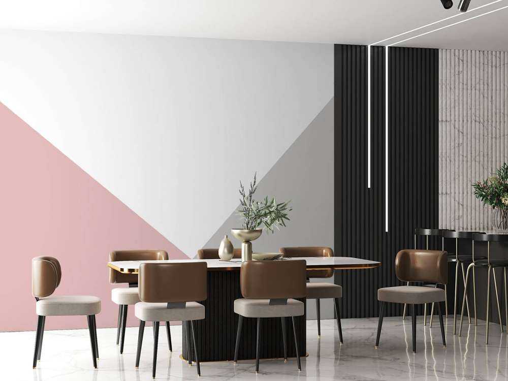 Pink and grey triangles