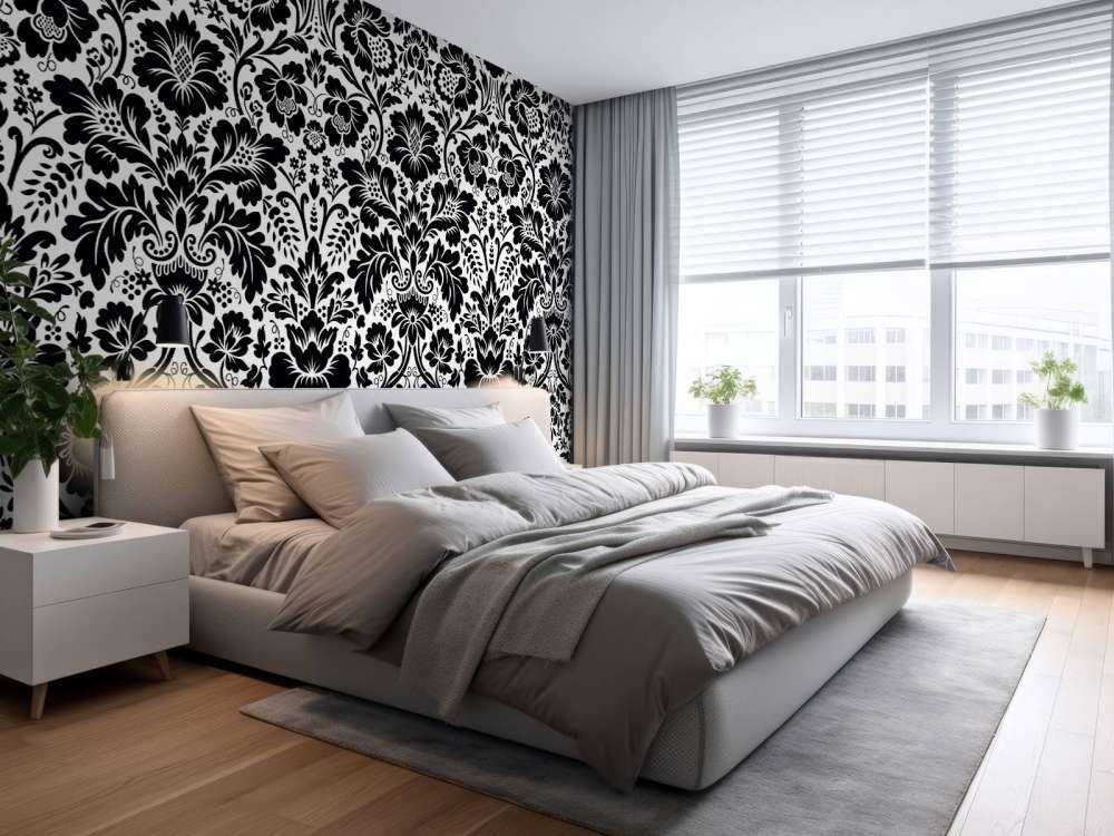 Damask black and white