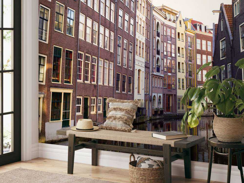 Amsterdam houses on the canal