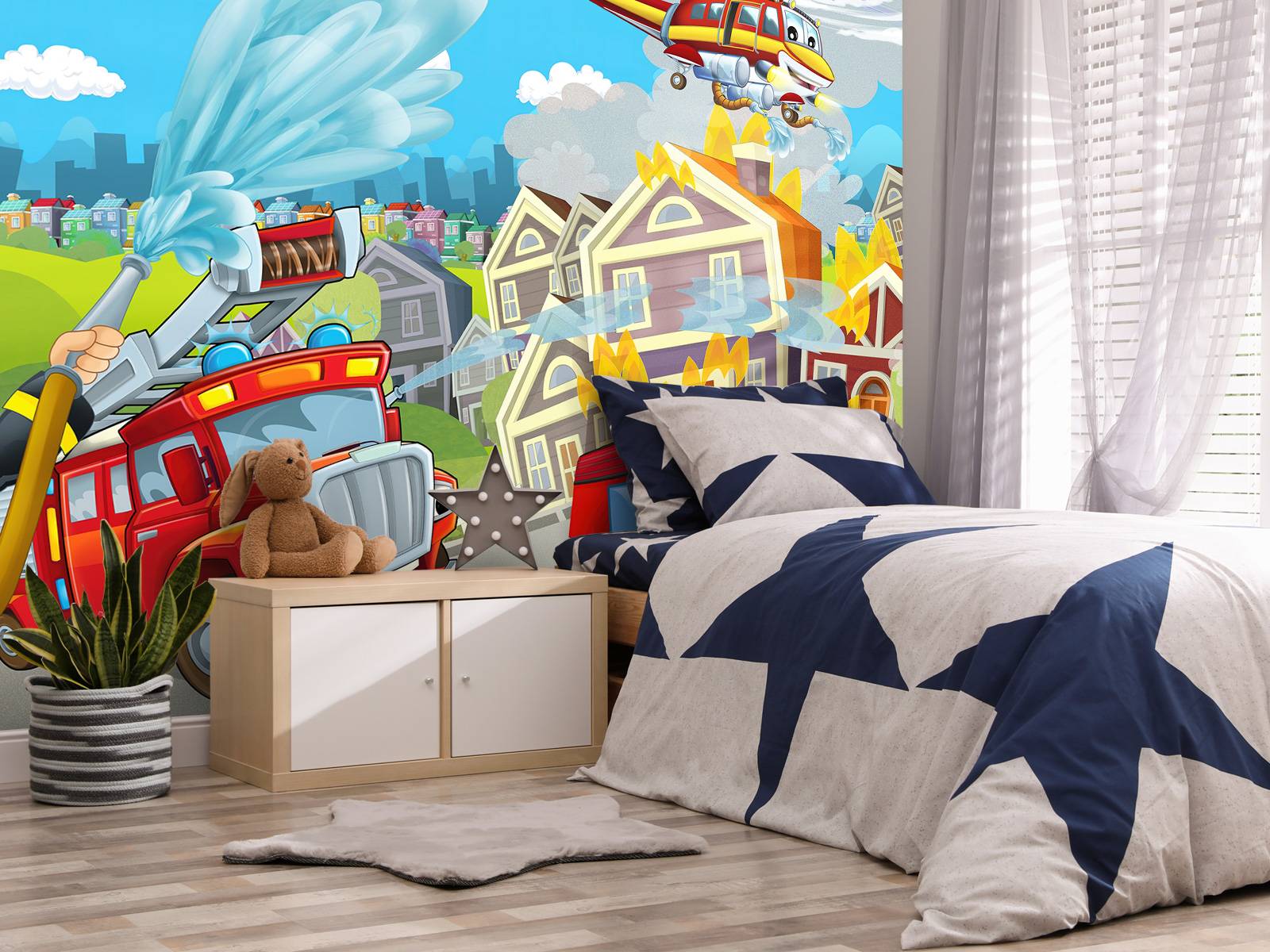 Children's room fire brigade