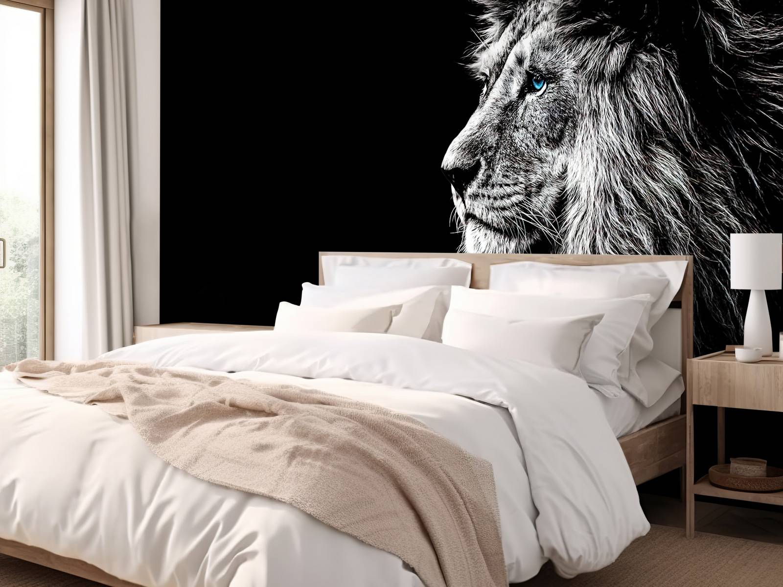 Lion with blue eyes