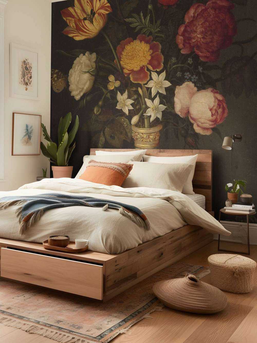 Stilleven met bloemen in een Wan-li vaas