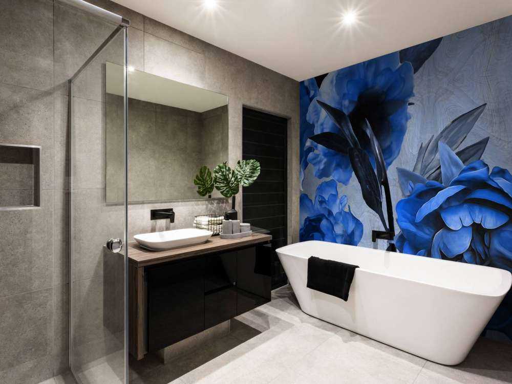 Aquarel van blauwe bloemen