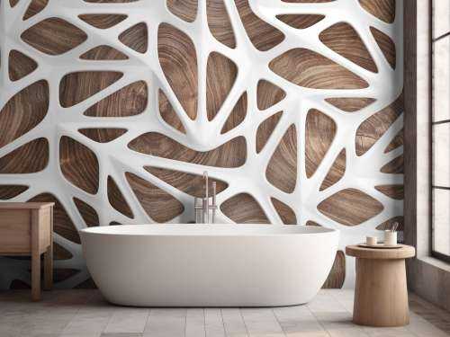 White pattern on wood