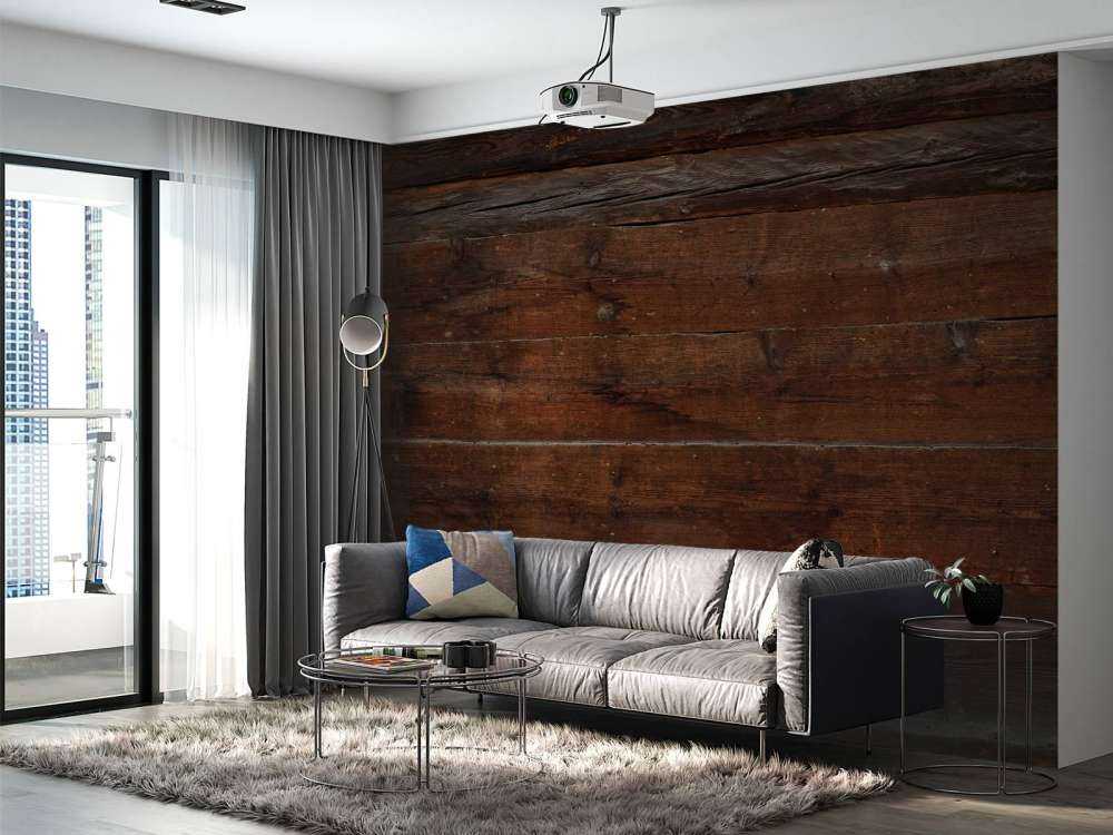 Various boards of dark wood