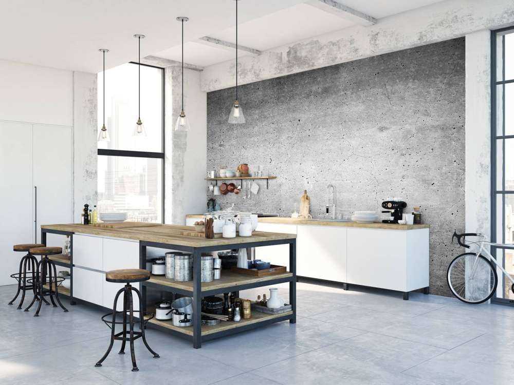 Donkergrijs betonnen muur