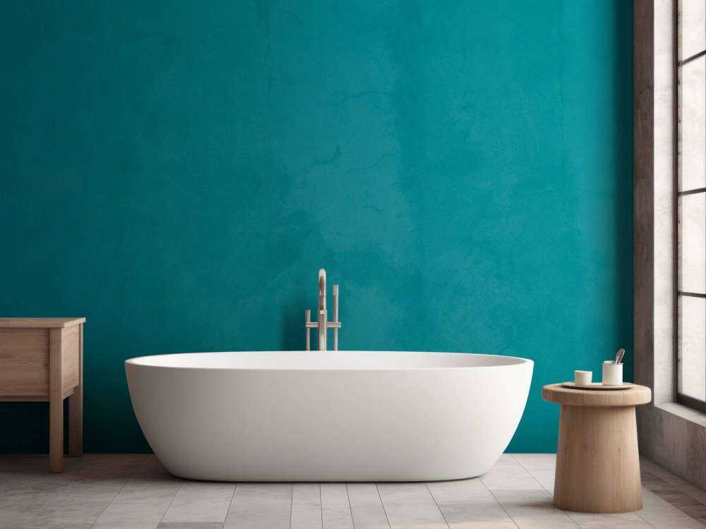 Police blue concrete