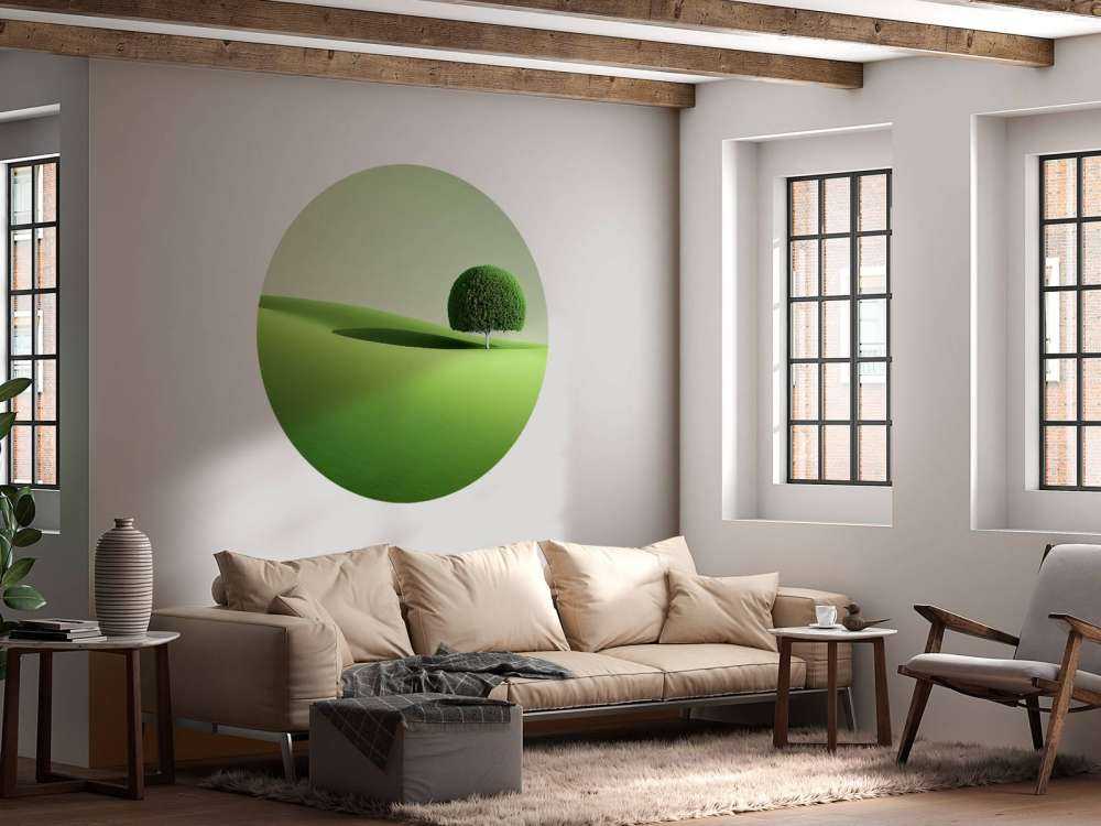 Minimalistische groene landschap