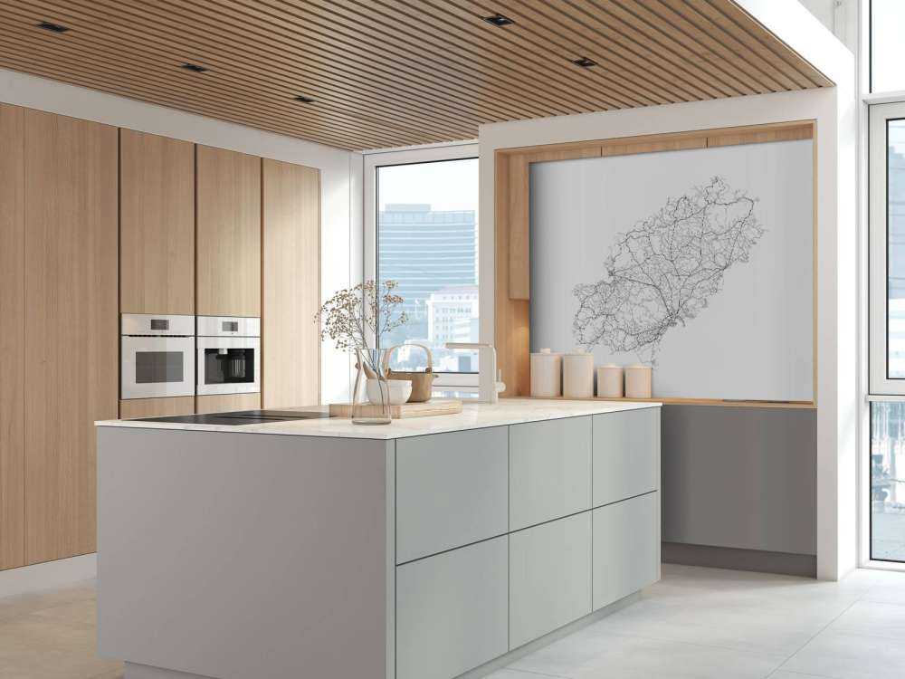 Plattegrond van Ibiza, wit 