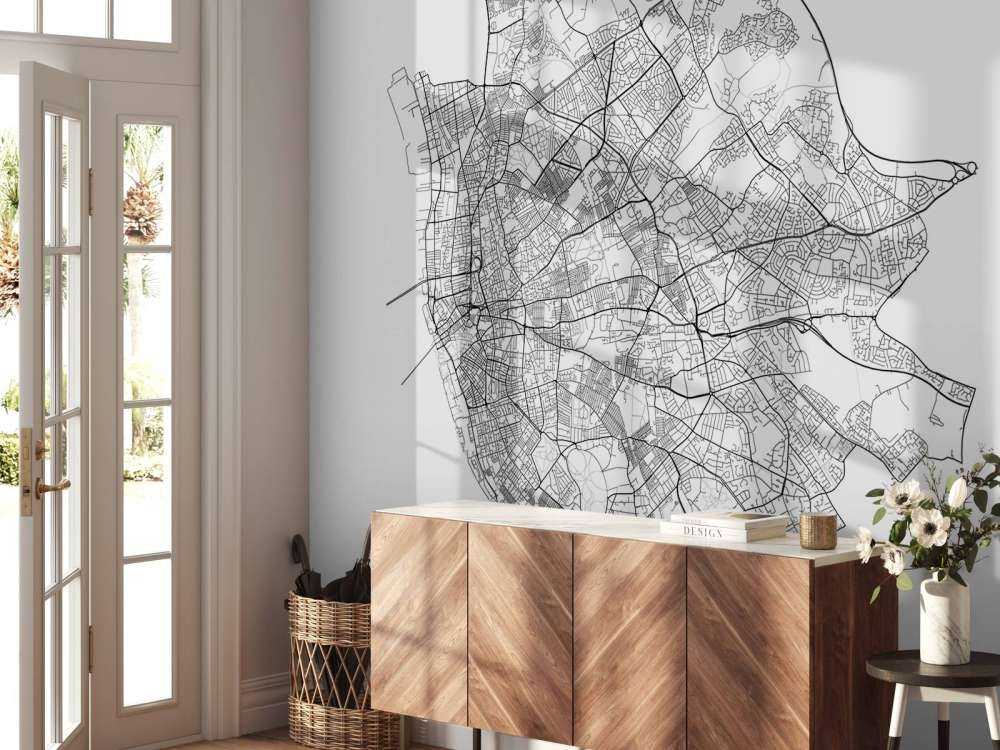 Plattegrond van Liverpool, wit 