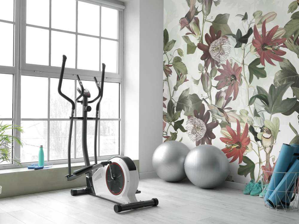 Seven Birds in Enchanted Foliage - Pastel Green