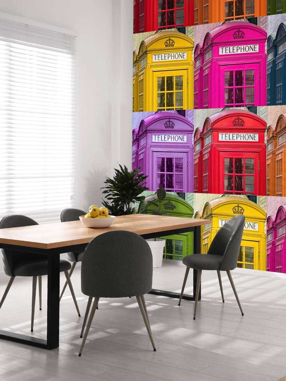 Multicolored Telephone Box