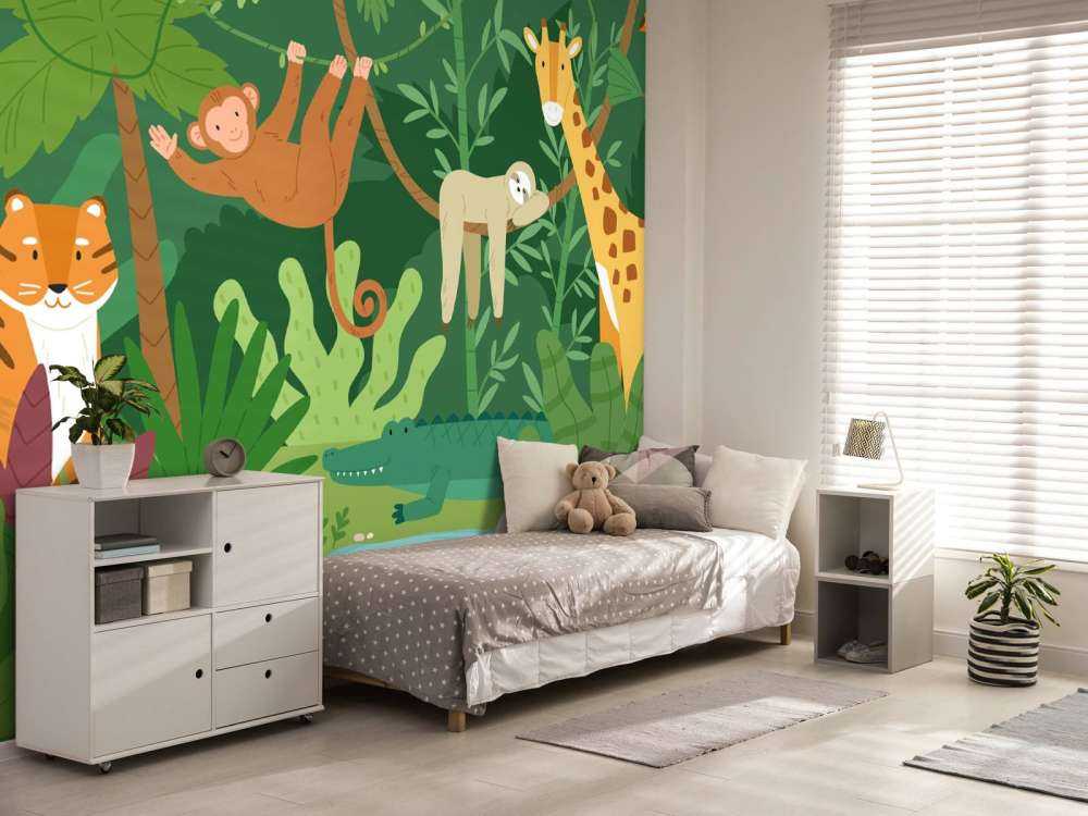 Happy jungle animals