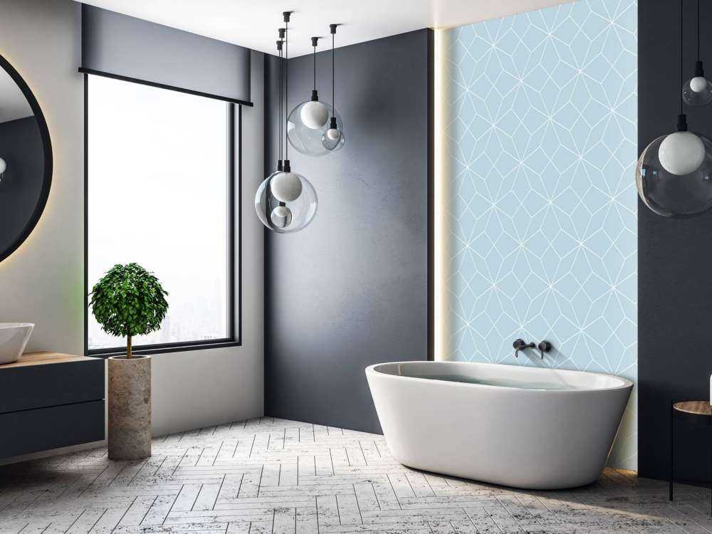 Light blue geometric lines