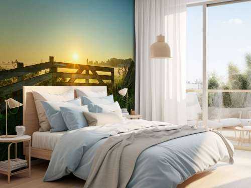 Fence at sunrise