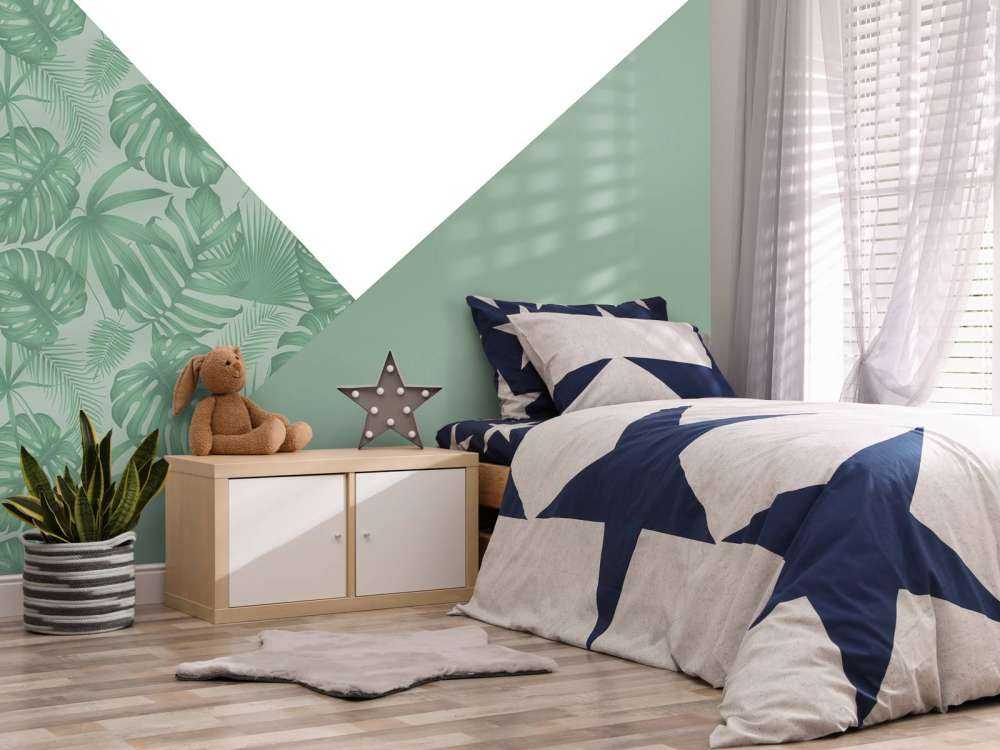 Triangles with jungle pattern