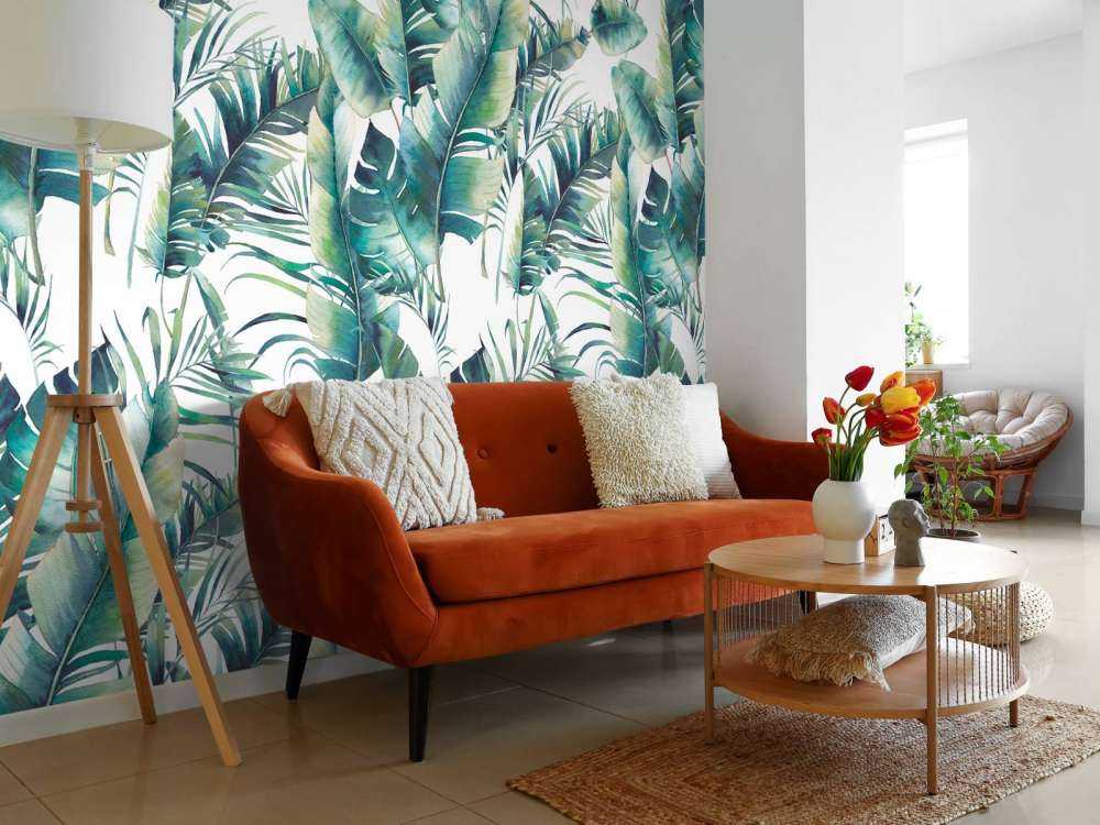 Painted palm leaves